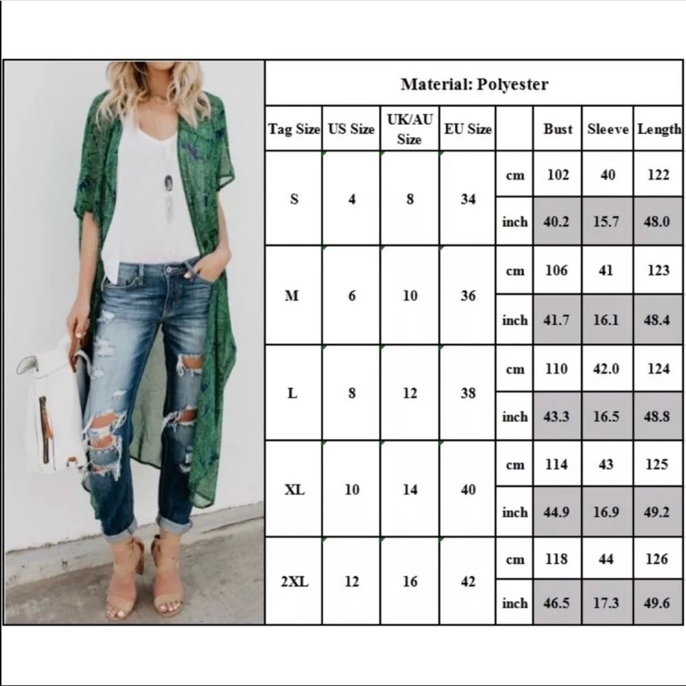 Boho Duster/Kimono/Cardigan Concerts/Festival - Picture 3 of 8